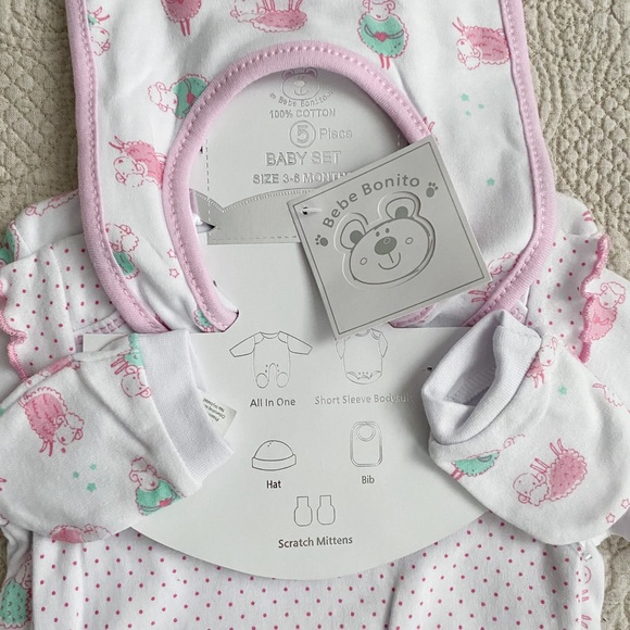 Baby Girls 3-6M 5 Piece Set - Picture 2 of 5